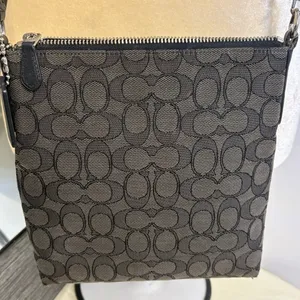 Coach Kitt Messenger Crossbody Bag Black & Signature Polished Pebble Leather thumbnail 9