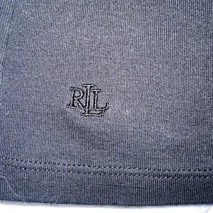 Ralph Lauren Black Silver Short Sleeve Button Detail Size Medium Blouse Cotton thumbnail 6