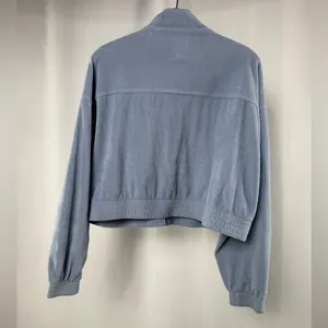 Aerie‎ Groove On Cropped Corduroy Utility Jacket in Powder Blue Size XL thumbnail 5