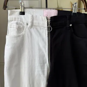 Revice Dream Fit 2 Tone Black White Duo Style Yin Yang Denim Indie Sleaze Jeans thumbnail 3