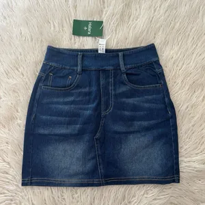 Halara Flex High Waisted Mini Washed Denim Casual Skirt Bright Blue Denim XS thumbnail 1