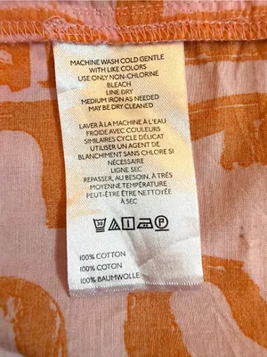 Anthropologie The Somerset French Writing Maxi Dress Pink Orange Size Medium thumbnail 11