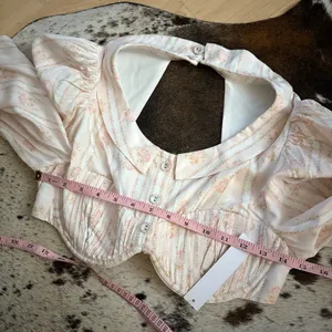 FOR LOVE & LEMONS Carly Top Rose Dainty Open Back Size‎ Large NWT thumbnail 9