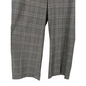 Nicole Miller New York Womens Gray Brown Plaid Wide Leg Trousers Pants Size 14 thumbnail 8