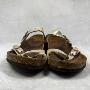 Birkenstock Mayari Pearl White Birko-Flor Toe Loop Sandals Womens 39 Regular thumbnail 3