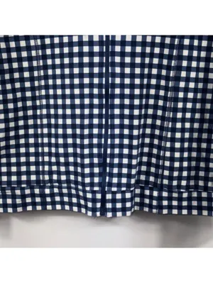 J.Crew Navy White Gingham Full Zip Hoodie Women’s Medium thumbnail 3