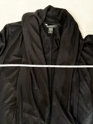 Athleta Pranayama Restore Wrap - Black Oversized Draped Cardigan - XS Runs Large thumbnail 4