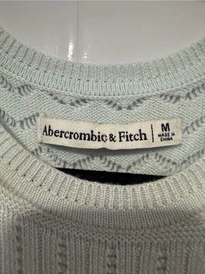 Abercrombie & Fitch Womens Mint Knit Tank Top Openwork Textured Sleeveless M thumbnail 3