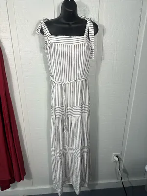 Cz Collection by Cezelle Blue and White Dress Size Medium EUC thumbnail 3