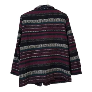 Katie Brooke Coat Wool Blend Aztec Stripe Southwestern Women Size Measured Wool thumbnail 2