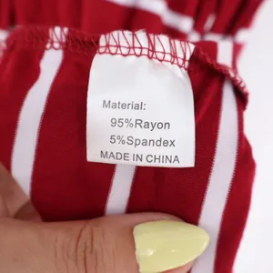 Simier Fariry Red White Striped Short Sleeve Midi Dress Pockets Medium NEW thumbnail 4