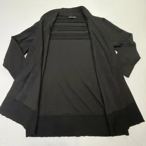 Cable & Gauge Black Open Front Cardigan Size L thumbnail 8