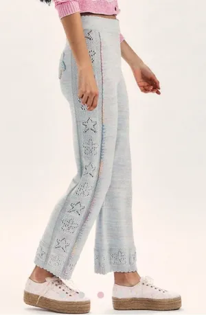 LoveShackFancy Toro Knit‎ Pants- Pastel Rainbow thumbnail 1