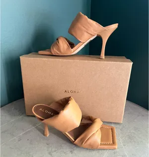 Alohas Twist Strap Sandal in Camel thumbnail 4