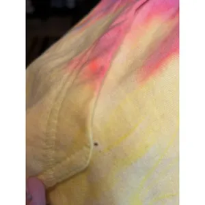 Destinations USA XL Tie Dye Be Kind Hoodie Pink Blue Yellow Graphic Pullover Top thumbnail 8