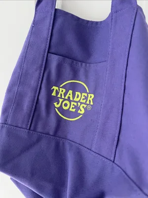 Trader Joe's Purple Canvas Tote Limited Edition thumbnail 5