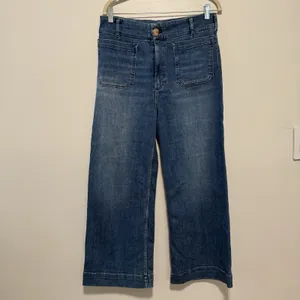 Maeve Anthropologie Colette High-Rise Cropped Wide-Leg Jeans Size 31 thumbnail 2