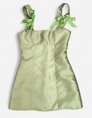 Dolls Kill Current Mood Pixie Stardust Taffeta Ribbon Tie Mini Dress thumbnail 1
