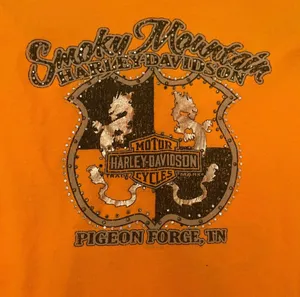 Harley Davidson smoky mountain pigeon forge Tennessee women’s bling T-shirt thumbnail 4
