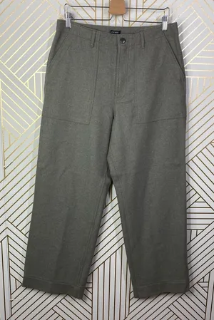 J.‎ Crew Olive Green Gray High Waist Trouser Work Fall Pants Size US 10 thumbnail 1