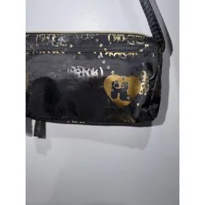 Harajuku Lovers‎ Shoulder Bag Purse Crossbody Roller Disco Y2K Black Gold F thumbnail 6