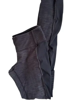 Lululemon Virtue Energy Pant Black Slub Denim/Black Sz 8 Athletic Performance thumbnail 2