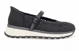 Kenneth Cole Reaction Kuerq EZ Mary Jane Sneakers in Black Knit, Size 5 thumbnail 1