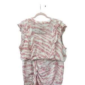 Allsaints Hali‎ Areias Mini Dress Size US 12 Pink White thumbnail 6