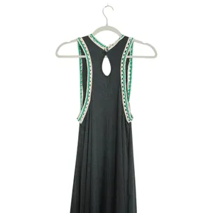 Natural Life Size Large Charcoal Gray Crochet Trim Harem Jumpsuit Lightweight thumbnail 8