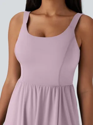 NWOT Halara Purple SoftlyZero Airy Cool Touch Midi Casual Dress thumbnail 3