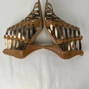 Johnston & Murphy Women's Tan‎ and Evie Caged High Heel Sandal Size 6.5 M thumbnail 5