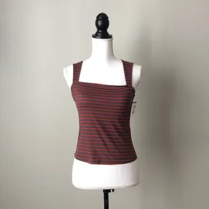 ARTICLES OF SOCIETY | Square Neck Striped Tank Top Sz XS thumbnail 2