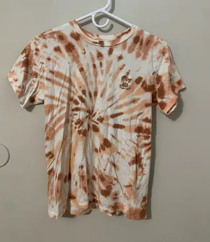 Billabong Pink Tie Dye Shirt with Palm Tree Embroidery thumbnail 1