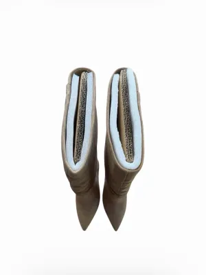 Vince Camuto Womens Taupe Suede Slouchy Pointed Toe High Heel Boots Size 5.5M thumbnail 6