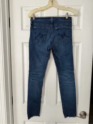Ag Adriano Goldschmied Indigo Super Skinny Ankle Jeans thumbnail 2