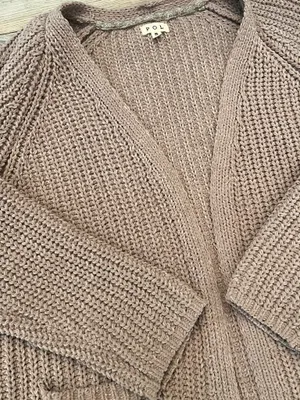 Pol chunky knit cardigan sweater size small thumbnail 3