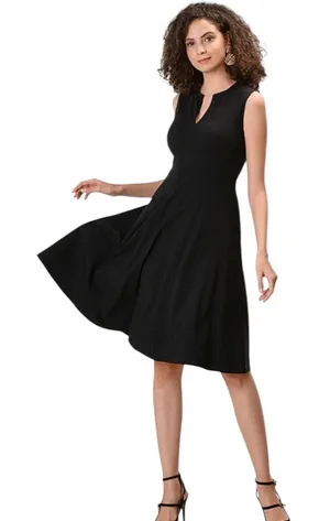 Ted Baker Black Knit Sleeveless Cocktail Dress M thumbnail 1