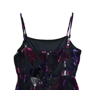 Taylor Womens 8 Black Floral Velvet Fully Lined Midi Dress NEW thumbnail 5