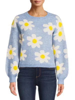 Debut Blue Floral Sweater thumbnail 1