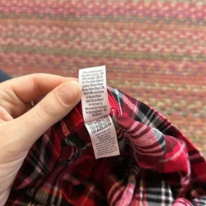 Victorias Secret Red Christmas Plaid Flannel Pajama Pants Lounge thumbnail 3