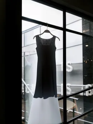 Evan Picone Black Midi Dress with Sheer Studded Yoke NWT thumbnail 2