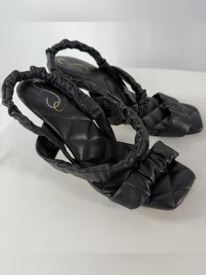 Revolve Sam Edelman Marlena Square Toe Quilted Sandal in Black Size 8.5 thumbnail 3