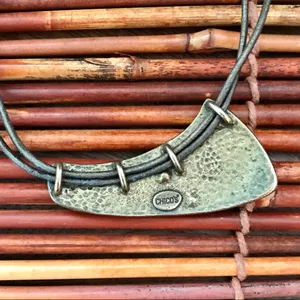 Chico’s Choker Necklace Brass & Rhinestone thumbnail 5