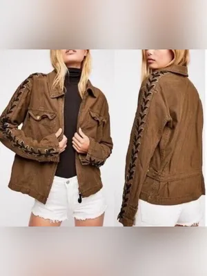 Free People Faye Military Lace Up Army Jacket thumbnail 2