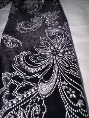 Notations Petite PXL Black Velvet Silver Paisley Floral Shimmer Cardigan thumbnail 5