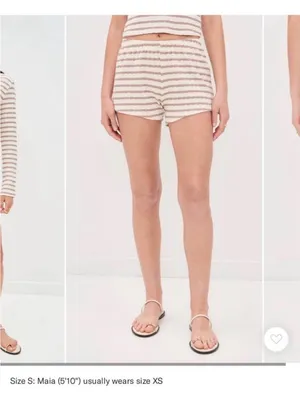 Le BOP Striped Shorts Size Large 0330 Pink thumbnail 3