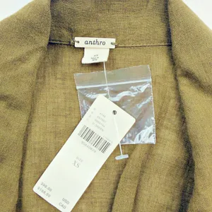 Anthropologie The Lucia Sheer Midi Dress Linen Olive Green XS NWT thumbnail 5