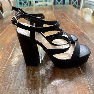 Y Not Y2K Black Platform Heels Size 9 thumbnail 3