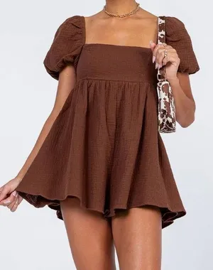 Princess Polly Brown Romper Lorna thumbnail 1