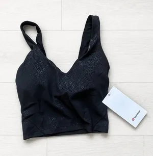 Lululemon Align Tank Top Lace Dot Emboss Black NWT Size 2 Yoga Retail $58 thumbnail 1